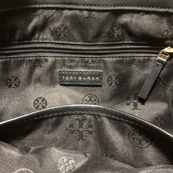 Tory Burch Black Ella Nylon Tote Purse - Picture 12 of 15
